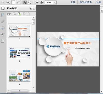 供应链管理公司餐饮供应链产品标准化41页 资料图片预览